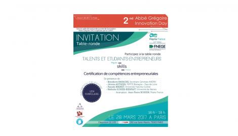 Table ronde "talents et étudiants entrepreneurs"  - Paris